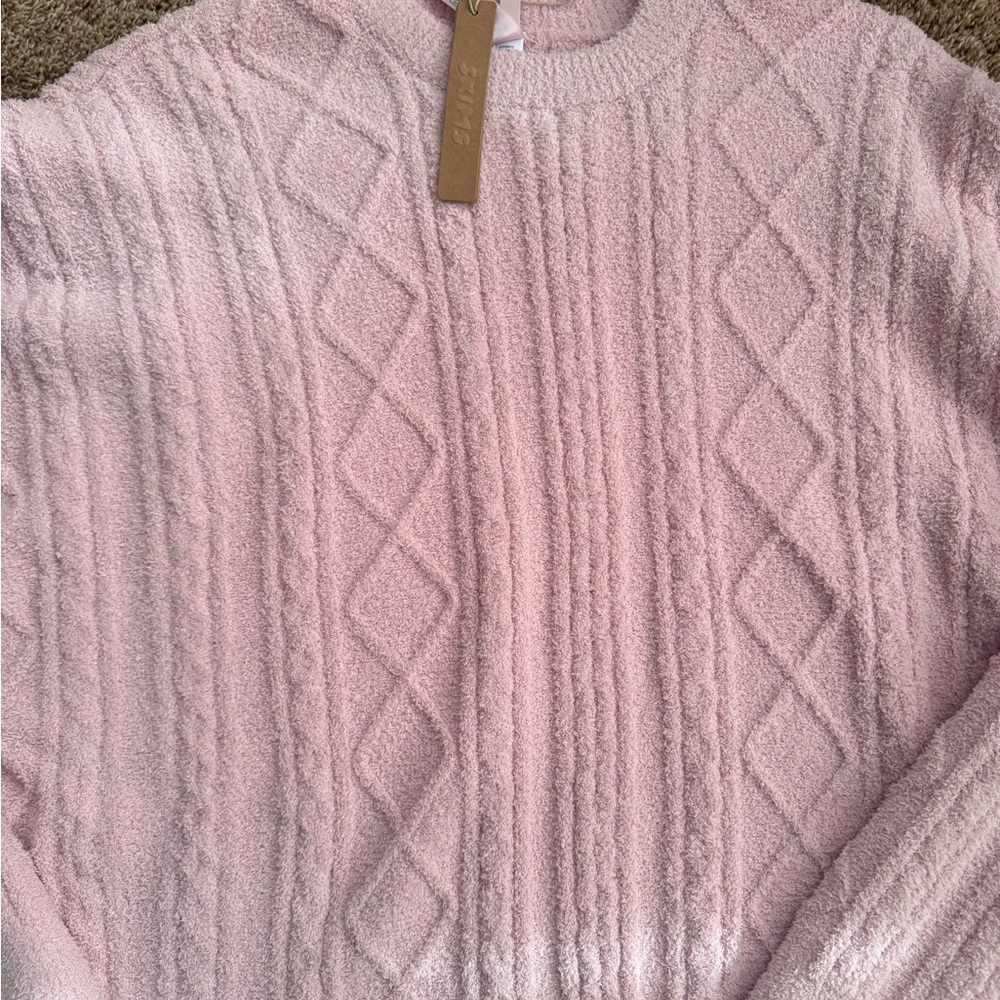 Skims COZY LIGHT OVERSIZED CABLEKNIT CREWNECK PULLOVER - Picture 7 of 10